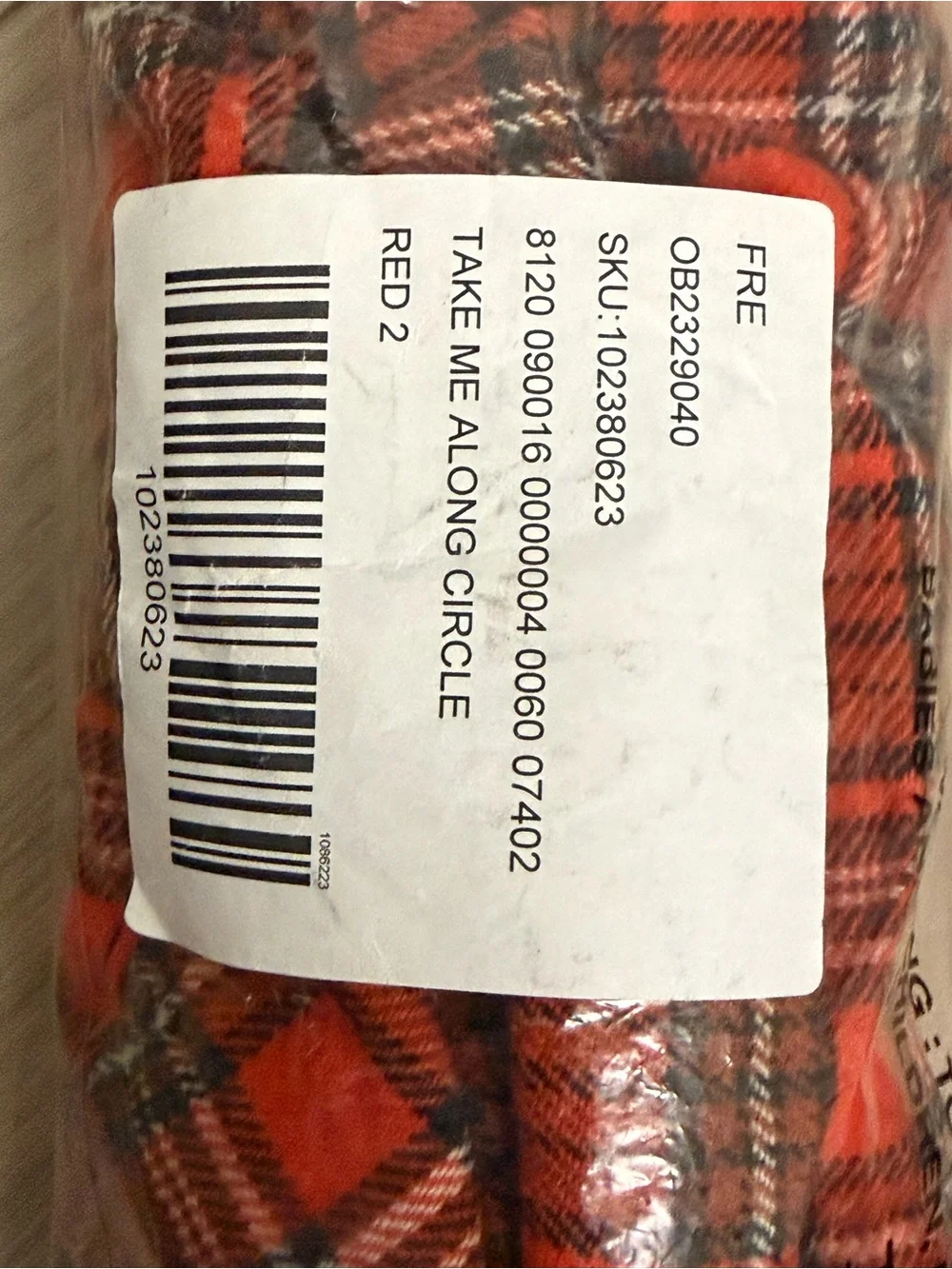 Free People Take Me Along Circle Skirt Red Plaid NWT Midi Wrap Buckle Size 2